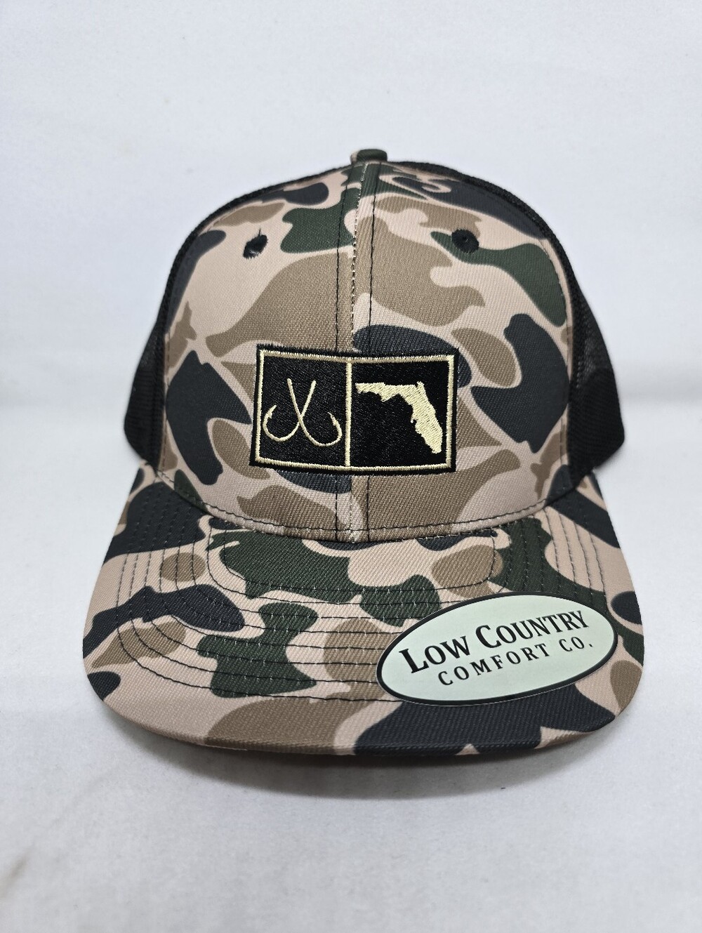 🎣 Florida Fishing Trucker Hat 🌴 Low Country Comfort Co Camo Snapback Hooks